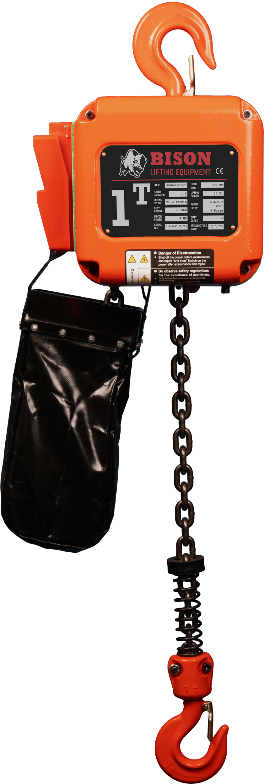 Picture of 1 Ton Three Phase Hoist- Dual Speed